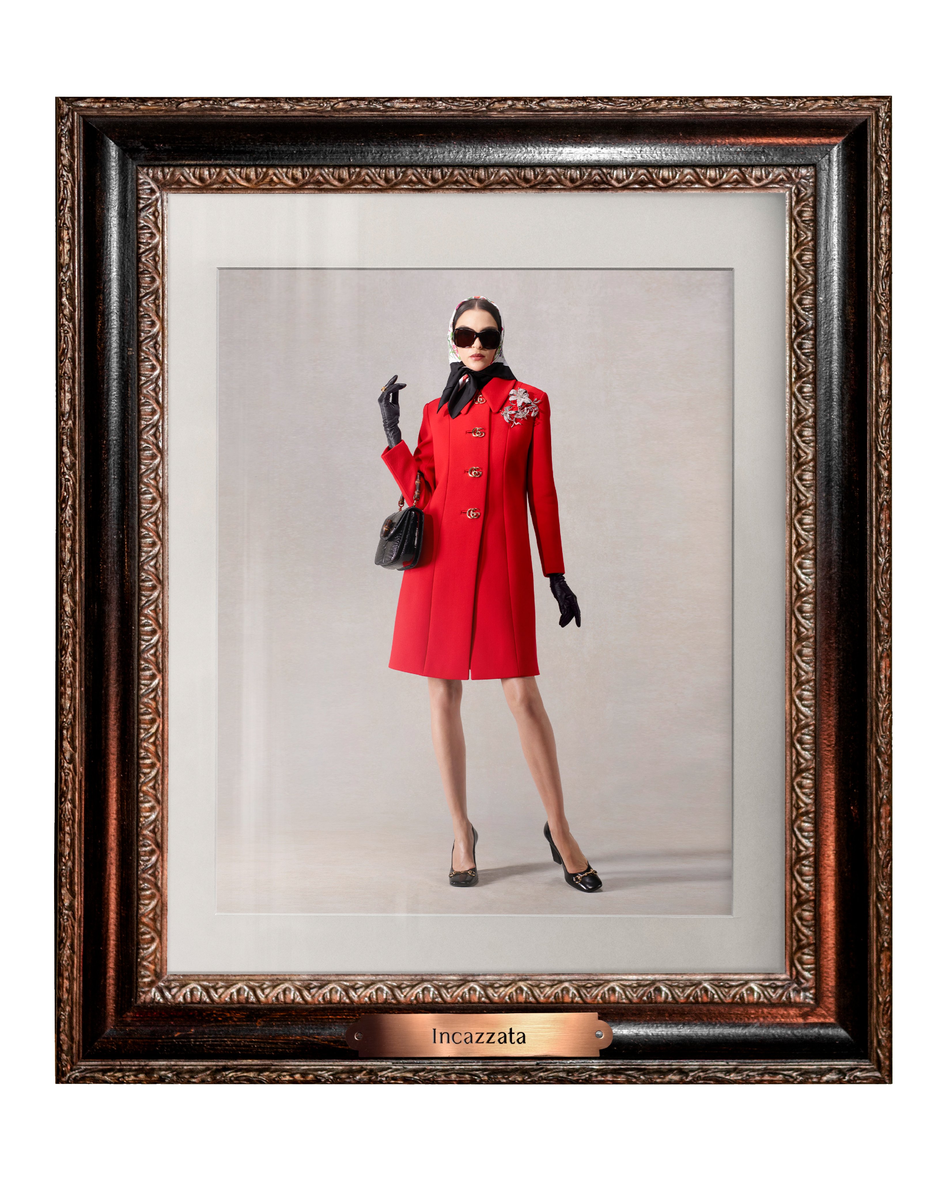最終値下げGUCCI デニムジャケット チェック柄 GUCCI (グッチ) ジャンボGG 総柄 デニムジャケット チェック柄