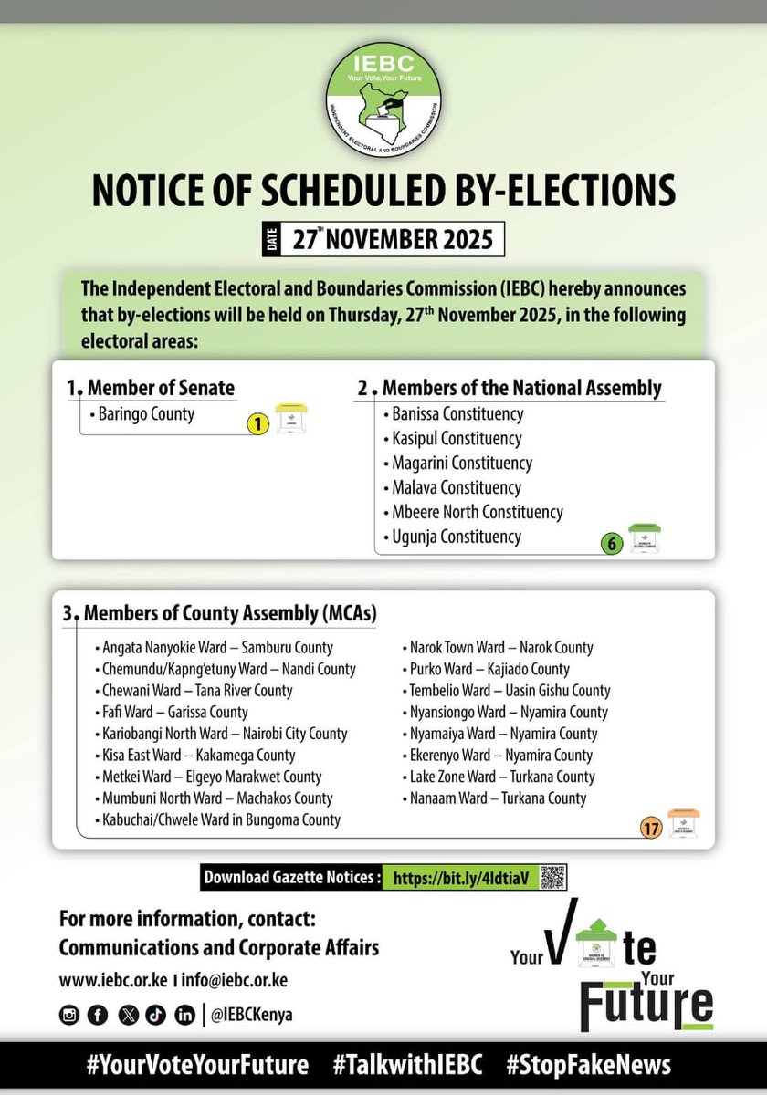 Scheduled by-elections  🗳 #byelections #yourvoteyourfuture