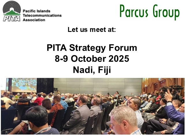 parcusgroup's tweet image. Parcus Group team will be attending the PITA Strategy Forum from 8-9 October 2025 in Nadi, Fiji.
We look forward to seeing you !
#telecom #consulting #training #analytics #conference #Pacific #parcusgroup #networking