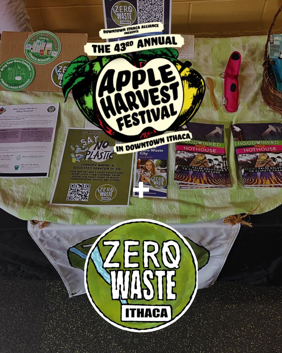 🍎✨ ZWI at Apple Fest! Stop by for a free BYO cup, sign our petition &amp; volunteering opportunities. See you there! 

#IthacaEvents #ExploreIthaca #AppleHarvestFestival #BYO #ZeroWasteIthaca #CommunityCleanup #IthacaNY