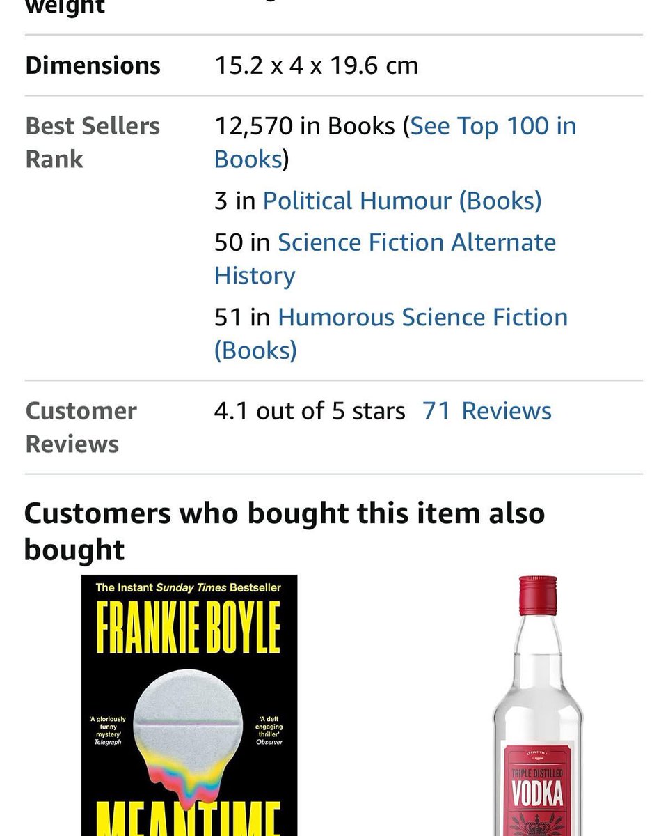 frankieboyle's tweet photo. Out in paperback now. An amazing customers also bought in the second photo. https://t.co/nH4dRCg9Cu