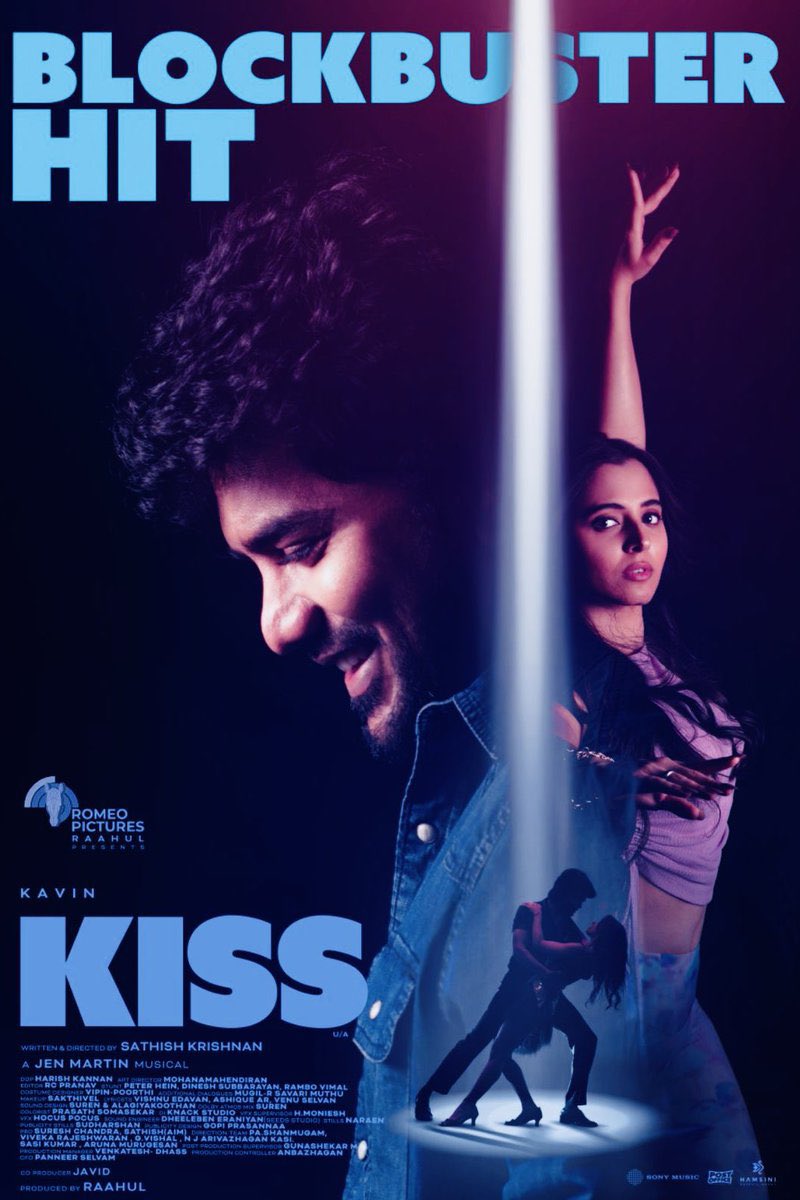 Congratulations to the young and talented team behind #Kiss! Kiss is a good one! 

Way to go my boy <a href="/dancersatz/">Sathish krishnan</a> 

<a href="/Kavin_m_0431/">Kavin</a> <a href="/mynameisraahul/">raahul</a>