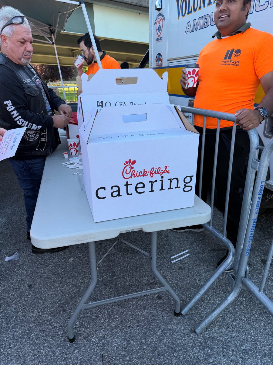 Thank you to Chick-fil-A Forest Hills for donating the breakfast for our volunteers at the 9/11 Run for Richie Motorcycle Ride!