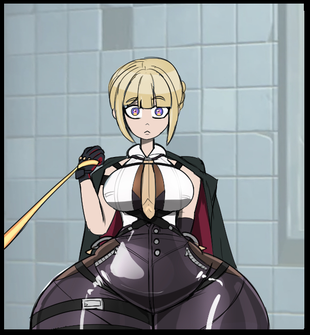 Sirenia_TFs's tweet image. So I got inspired, here&apos;s a fatass evelyn inspired by the PuntThePoodle makima gif that&apos;s going around,