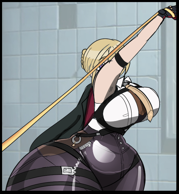 Sirenia_TFs's tweet image. So I got inspired, here&apos;s a fatass evelyn inspired by the PuntThePoodle makima gif that&apos;s going around,