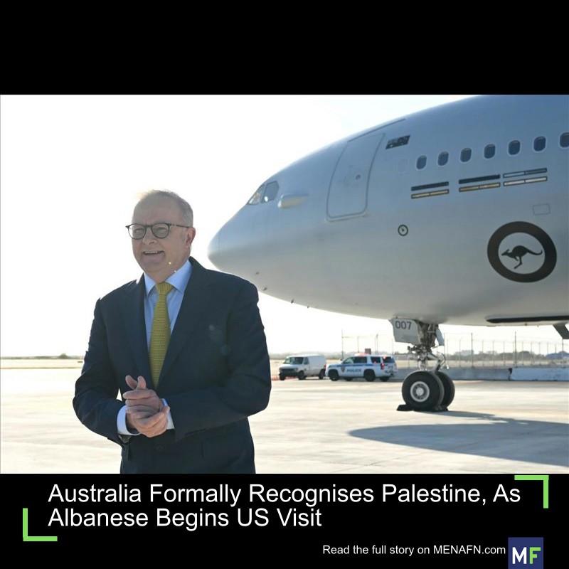 MENAFN's tweet image. Australia Formally Recognises Palestine, As Albanese Begins US Visit #Australia #Formally #Recognises #Palestine, #Albanese #Begins #Visit #USA #Russia #Biden #Ukraine #War #Palestine #Gaza #Israel # dlvr.it/TND1Wv