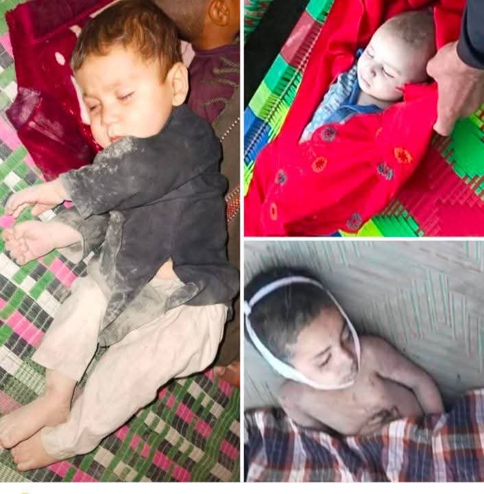 *المیہ ہی المیہ ہے پاک سرزمین پر !!!*

یہ پھول جیسے بچے کون سے دہشتگرد تھے ان معصوم بچوں کا لہو کس کے ہاتھ پر تلاش کریں ؟؟؟ انکو جس قدر بے دردی سے قتل کیا گیا ہے وہ انتہائی افسوسناک ہے اس سانحہ کی کوئی وضاحت ہو ہی نہیں سکتی اسکے ذمہ داران کو سزا ضرور ملنی چاہیے
#وادی_تیراہ
