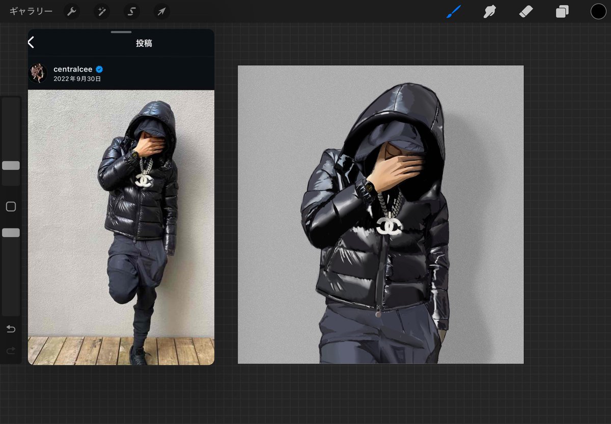 ずっと頭の中？でなんとなくでやってみた
風景で描いてる人凄すぎる