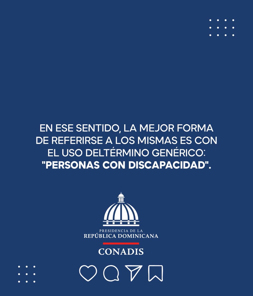 ConadisRD's tweet image. ¿Conoces la terminología correcta para referirte a una persona con discapacidad?

Usar un lenguaje adecuado es clave para promover el respeto y la inclusión.

#CONADISConTodos #terminologíacorrecta