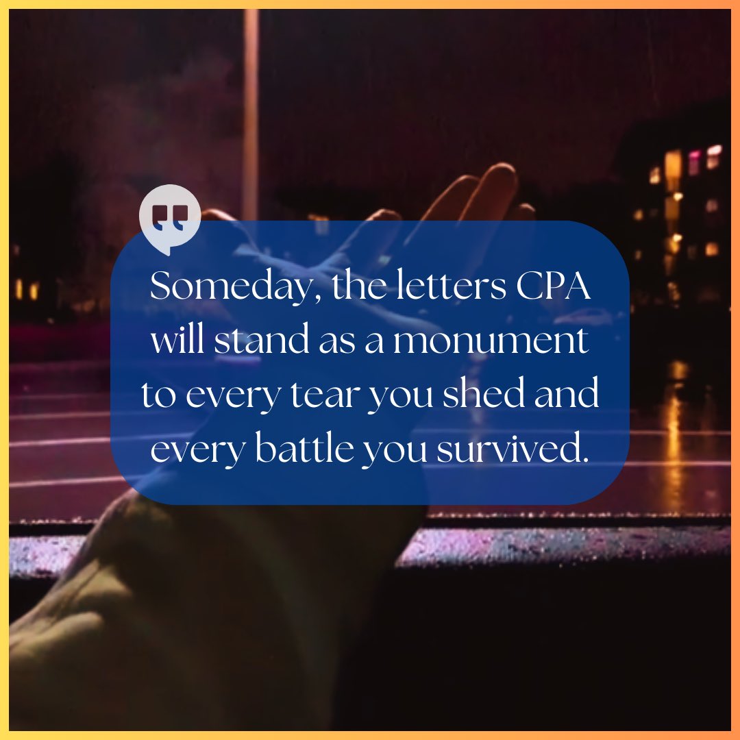 JmanLopo's tweet image. Every late night, every struggle, every tear — all will be worth it. The three letters CPA will be your victory, your monument of resilience. 💙✨
#FutureCPA #CPAJourney #AccountingLife #KeepGoing #ExamStruggles #CPAInTheMaking #StudentLife #DreamBig #Motivation #NeverGiveUp