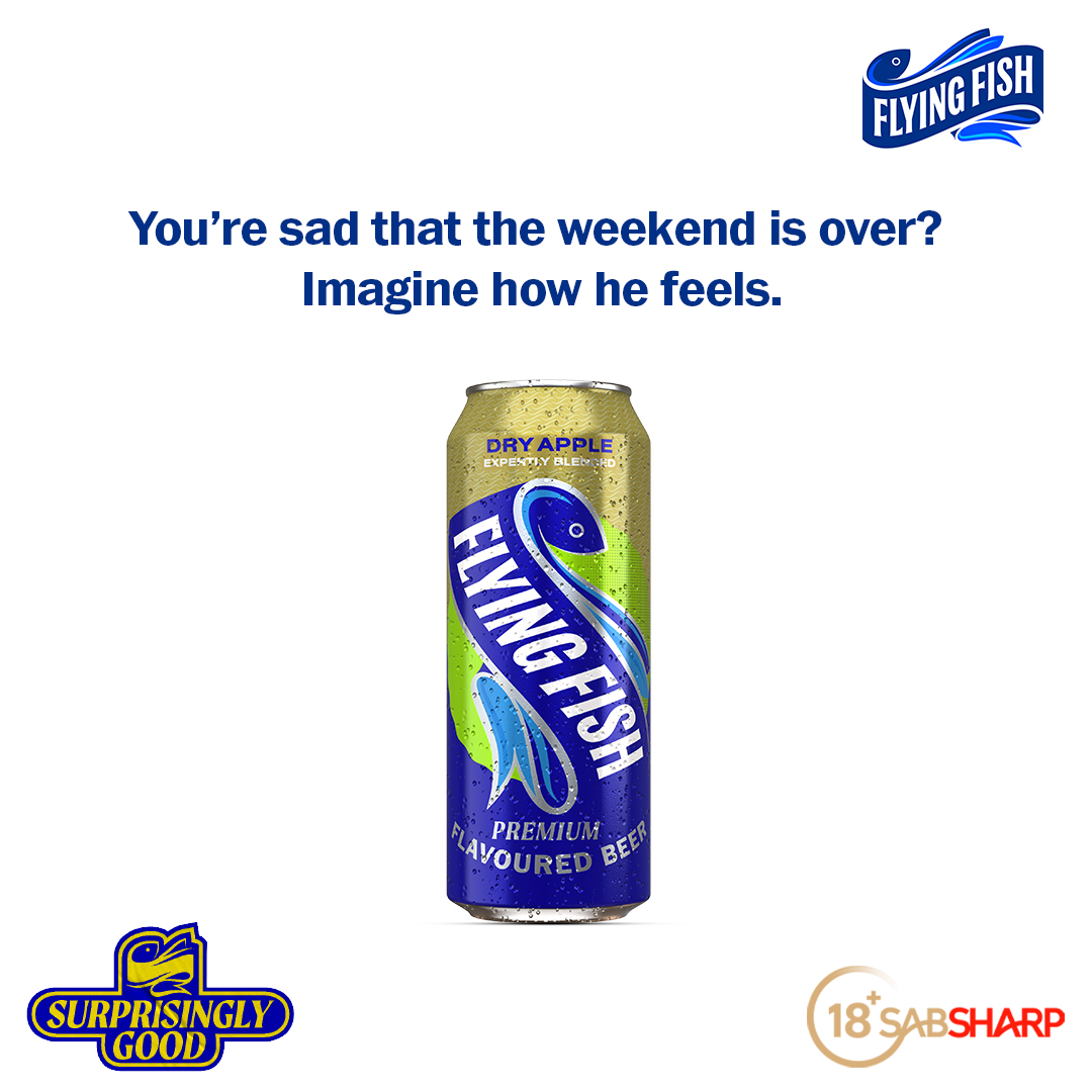 FlyingFishSA's tweet image. Drinking this #SurprisinglyGood flavour is amazing
Crisp on Friday.
Refreshing by Saturday.
Flavourful till Sunday.

By Monday? Dry Apple is STILL SERVING.
QT using #Dryday, give us your weekend recap. #SurprisinglyGood answers may get refreshment.