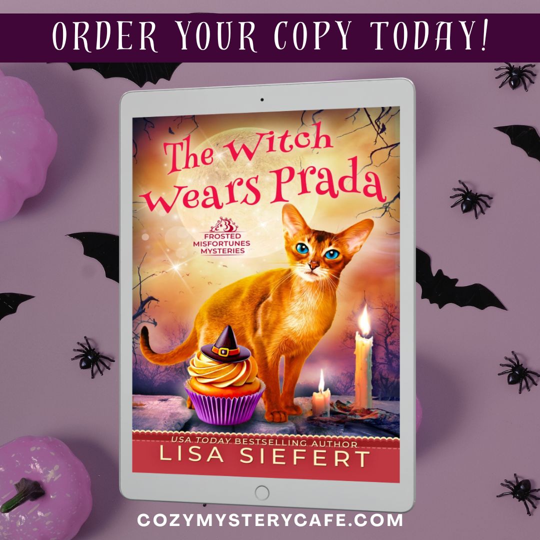 TulePublishing's tweet image. Ava’s long-lost missing cousin, Sakara Decker, is finally back—but is she?

The Witch Wears Prada by Lisa Siefert is out today!

Grab your copies and solve the mystery: monkeylink.co/a0ddaa

#readztule #cozy #cozymystery #release