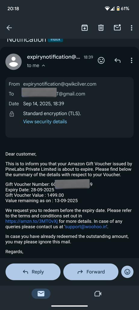 rishusingh373's tweet image. Hi @amazonIN 
Is there a way to figure out if this is real or just a spam mail.