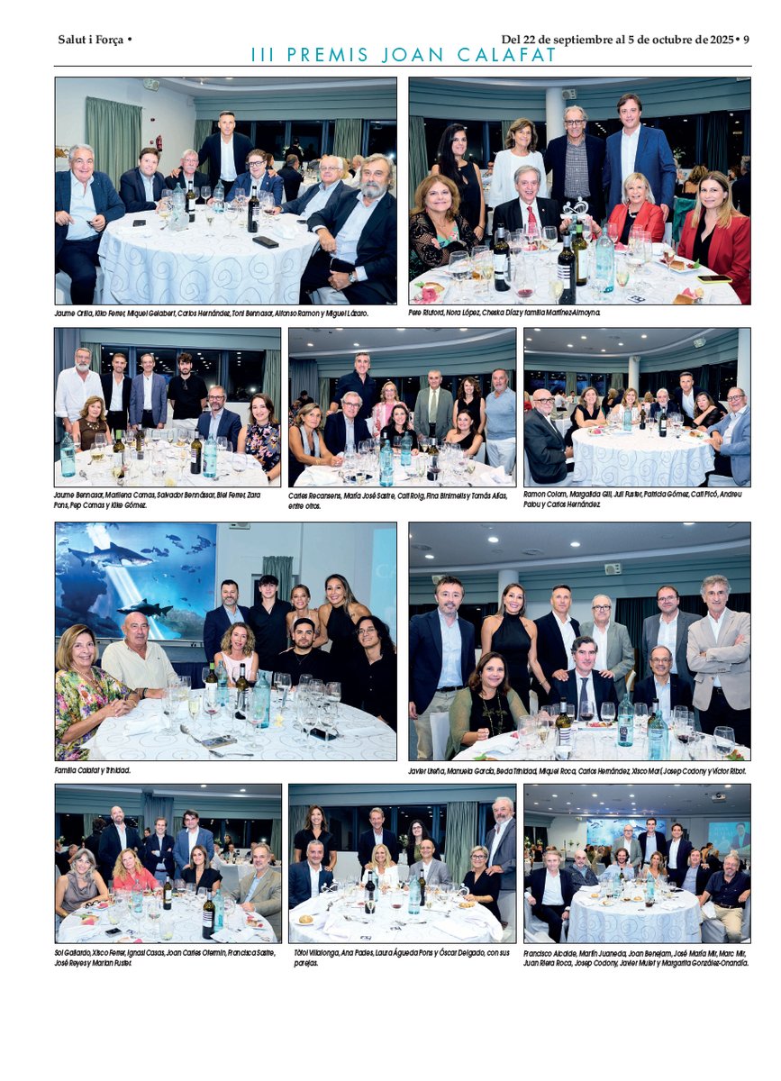 🏆 La Gala de los III Premios de Salud Joan Calafat reunió a la flor y nata de la sanidad balear para reconocer a los más prestigiosos profesionales y becar a los mejores egresados 
saludediciones.com/2025/09/22/pre…
<a href="/javiurenam/">Javier Ureña</a>
<a href="/manuelaG_Romero/">Manuela Garcia Romero</a>
<a href="/jaime_orfila/">Jaime Orfila</a>
<a href="/DonJuanMiguel4/">Juan Riera Roca ن ❌</a>
<a href="/carloshern79/">Carlos Hernández</a>