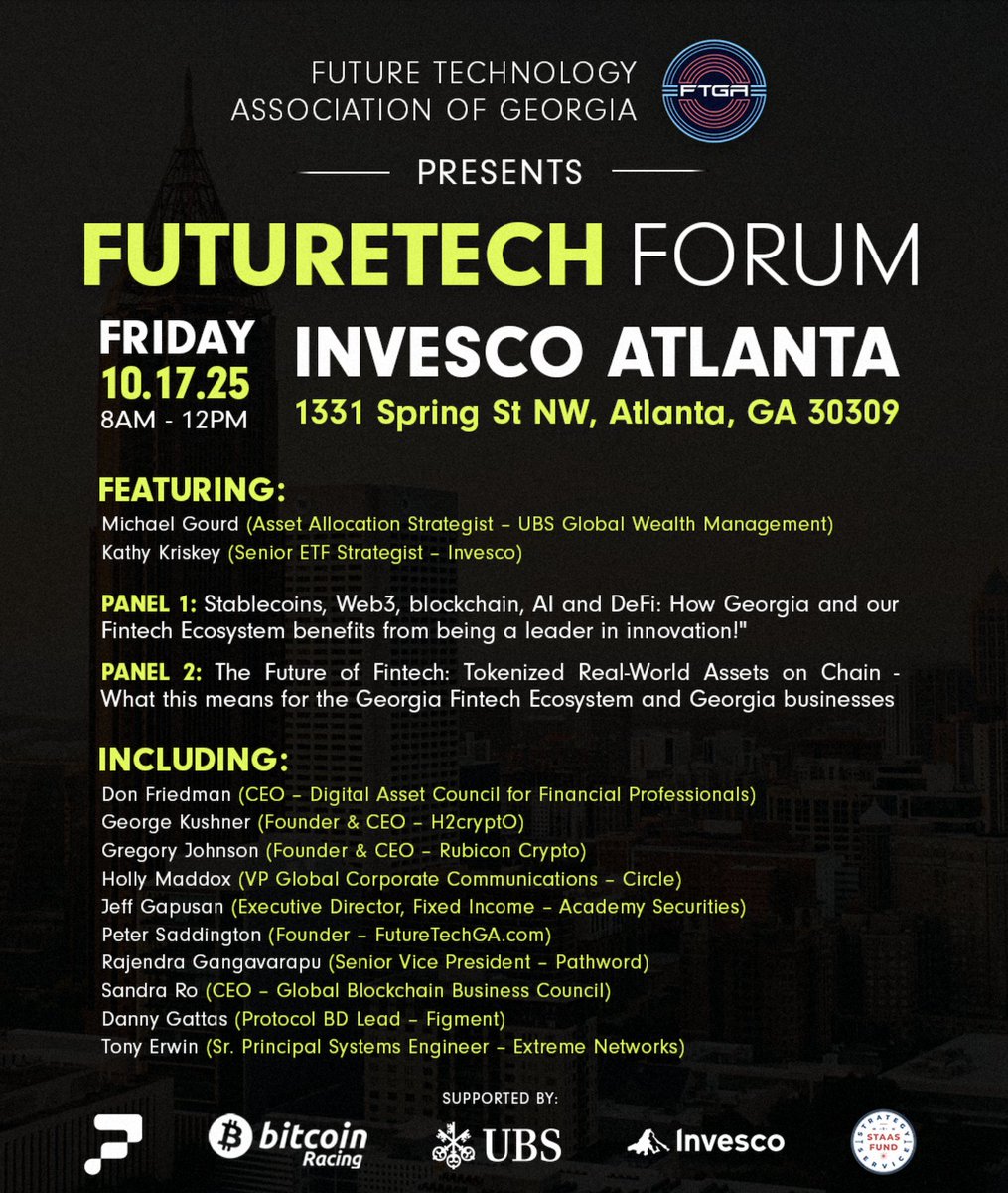 Blockchain's decentralization sparks independence!
Become one with innovation. Learn more - 
Join our October 2025 Networking Event. 
Register here:
go.fsbb.io/c/ftga-events/…