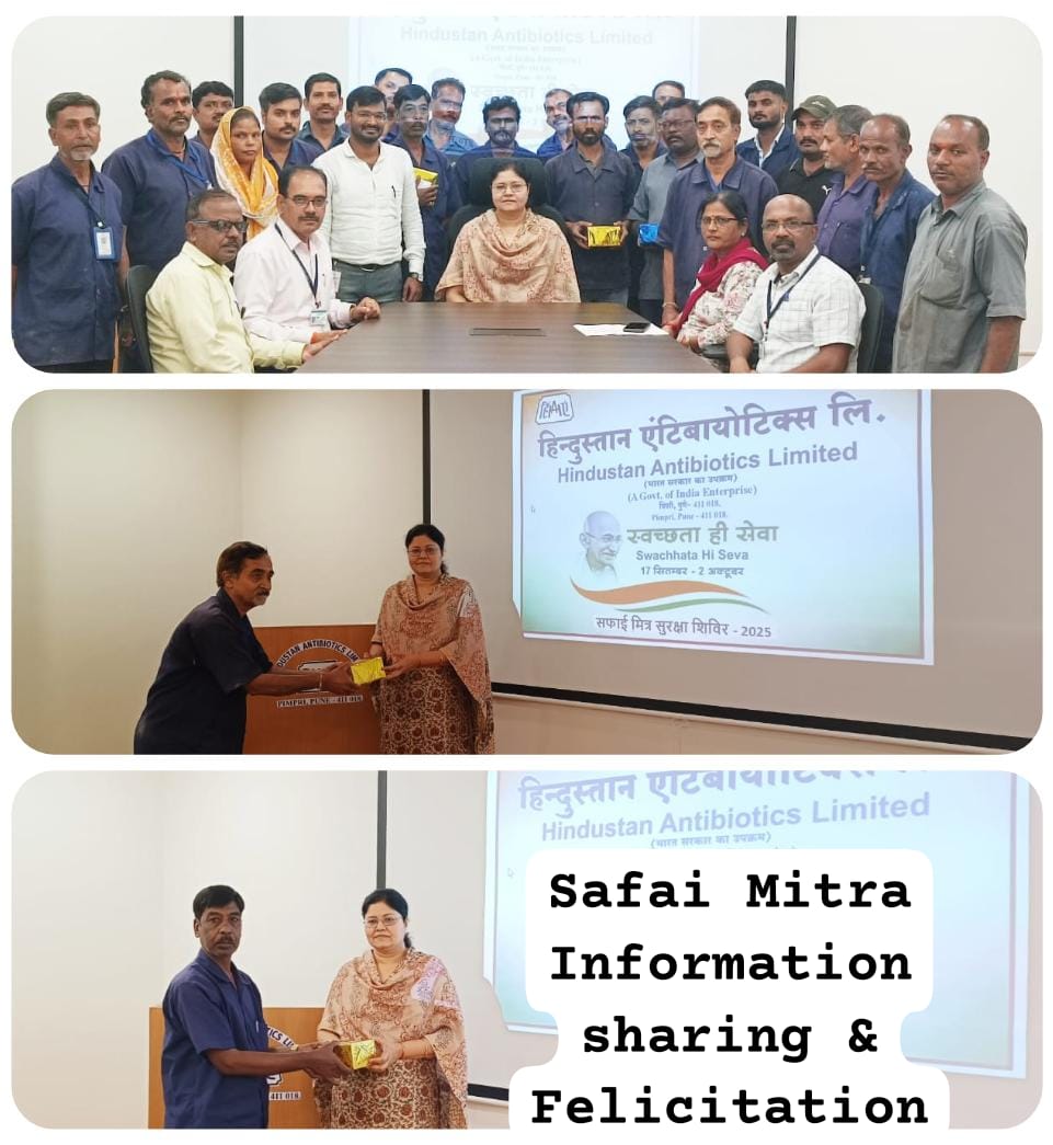 As a part of Swachhata Hi Seva Campaign 25, Safai Mitra engaged in HAL were felicitated on 19.09.2025 at the hands of Ms. Nirja Saraf, Hon’ble Managing Director, HAL. Also, information about various Government Health &amp; Welfare Schemes was shared with them. #SHS2025 #Swachhotsav