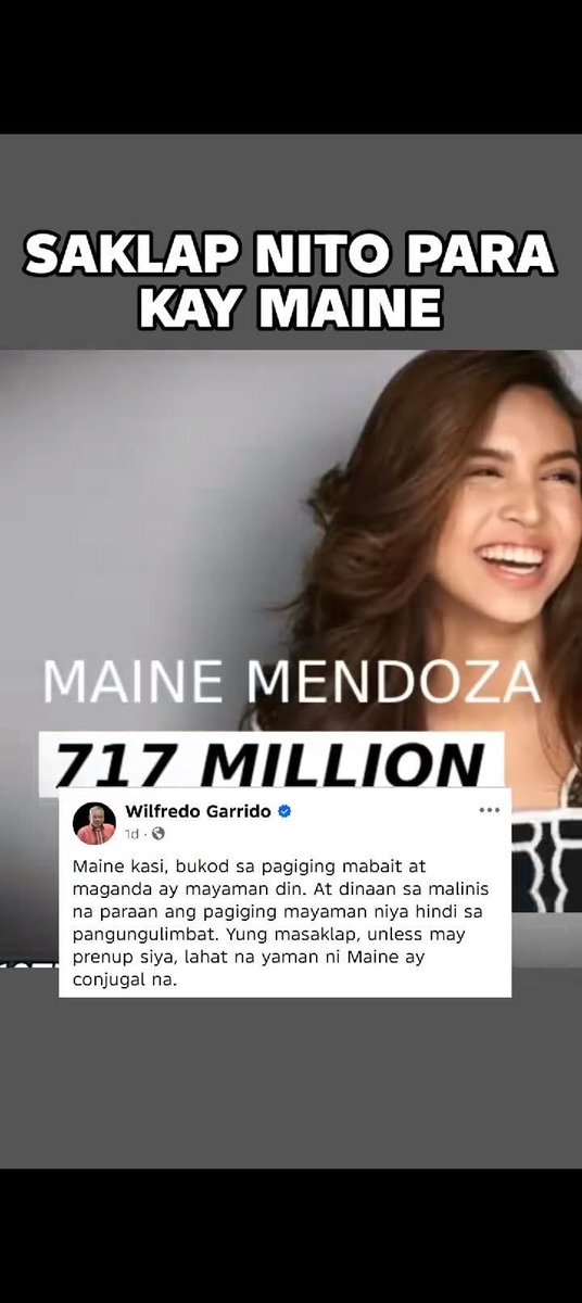 Nanganganig ang kayamanan ni Maine.