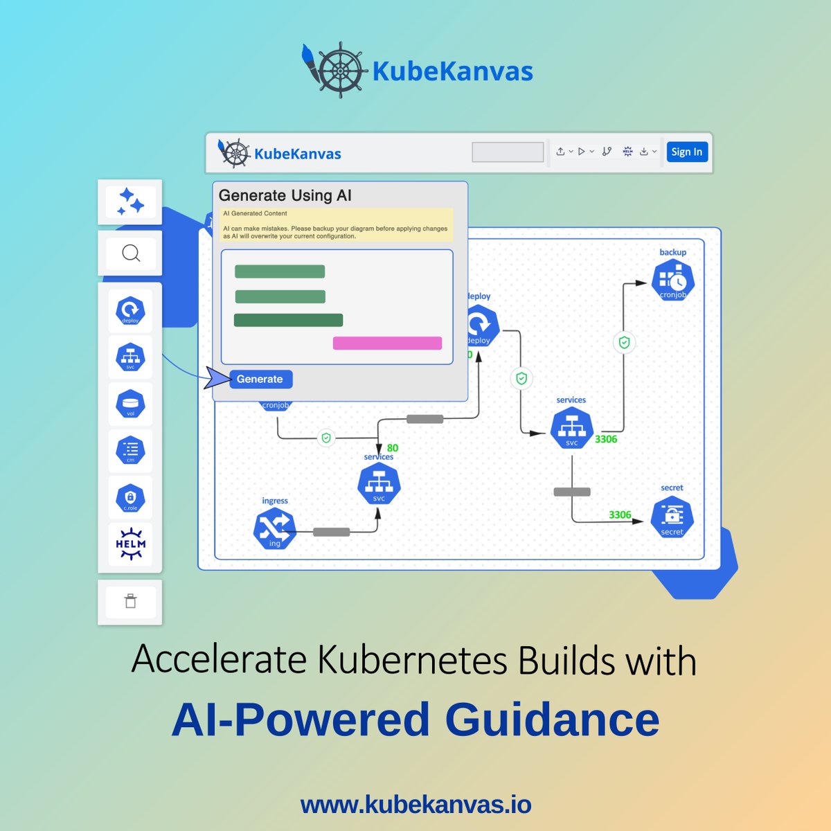 kubekanvas's tweet image. Empower your teams with AI-Guided Resource Creation. From beginners to experts, AI delivers smart recommendations for faster, more efficient resource setup.
Build with AI: kubekanvas.io
#AIDriven #DevOpsTools #Kubernetes