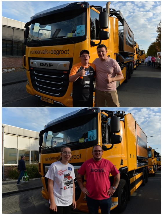 valkdegroot's tweet image. Afgelopen zaterdag namen we deel aan "De Ooievaarsrun 2025". Een toertocht met vrachtwagens, waarin mensen met een verstandelijke beperking meerijden vanaf Den Haag door het Westland naar de visafslag in Scheveningen. Wij hebben deze editie 5 vrachtwagens verzorgd. #Ooievaarsrun