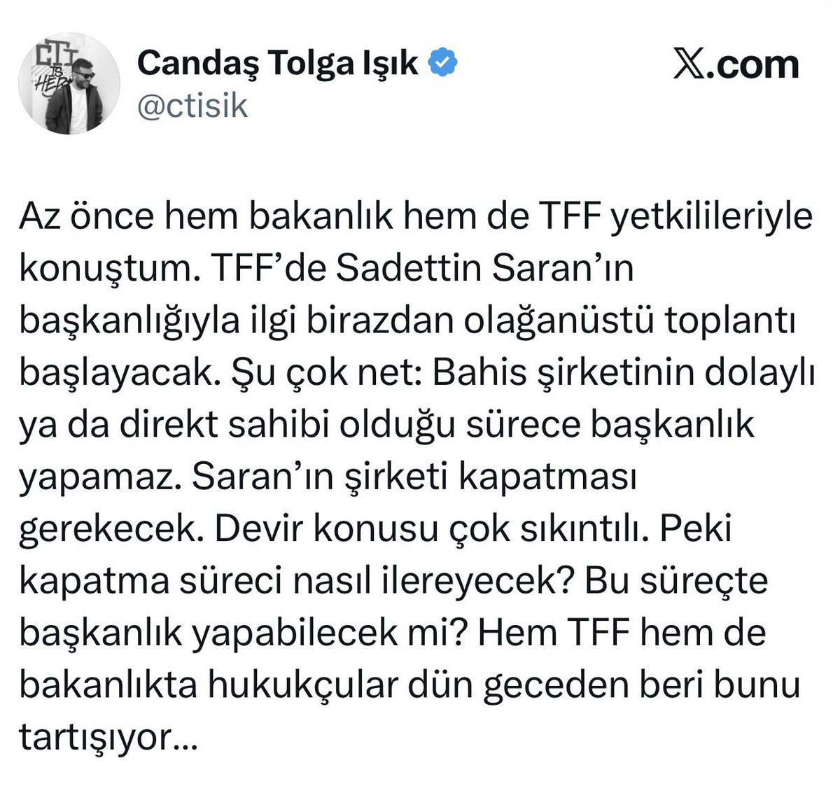 Yıllardır bekledikleri fırsatı bulduklarında ilk hedefleri her zaman Fenerbahçe oluyor. Ellerine koz geçti mi hiç vakit kaybetmeden kulübümüzün üzerine geliyorlar. Bizim de elimizle koz vermememiz lazımdı ama maalesef verdik. Şimdi tek endişemiz, bu sürecin Fenerbahçe’nin önüne