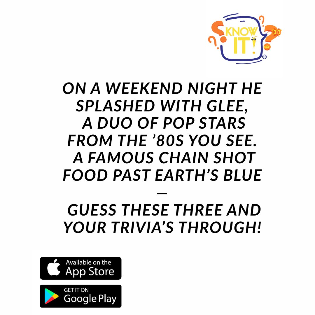 KnowItThinkFast's tweet image. 🚀 Your Monday Teaser is here!
Think you Know It? Prove it! 🎯
🔥 Download the Know It app now and start building your winning streak today. The faster you think, the higher you climb. Are you ready?

📲 Download here

#Trivia #KnowItApp #MondayChallenge #ThinkFast