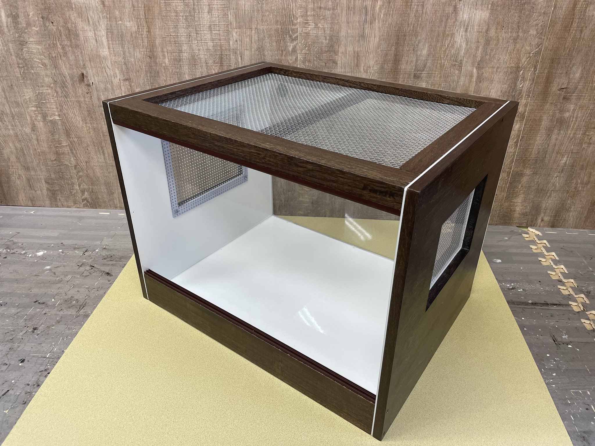 爬虫類ケージ　112×35×60 金網&ガラス面最大化　付木無し　天固 爬虫類ケージ 112×35×60 金網&ガラス面最大化 付木無し
