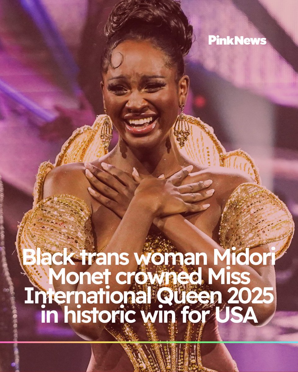 Black trans woman Midori Monet crowned Miss International Queen 2025 in historic win for USA ➡️ bit.ly/3Ia1yXz
