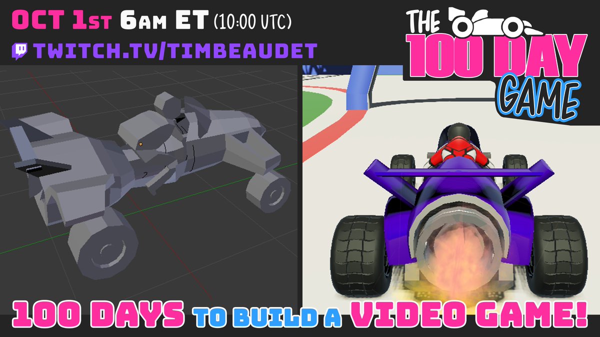 Learn to leverage tools, hire help and make decisions for maximum efficiency as Tim starts a 100 day game challenge.

Join the kickoff party on twitch.tv/timbeaudet on October 1st (6am ET / 10:00 UTC)

#gamedev #indiedev #100daygame