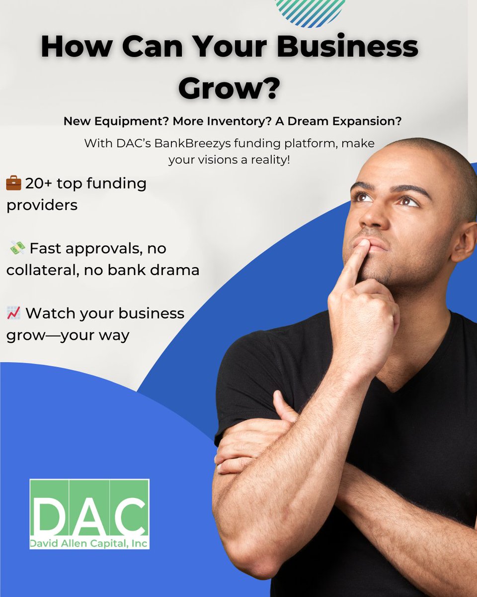 Whether you're acquiring multi-family units or flipping luxury homes, our funding is built for speed, discretion, and long-term impact.

✅ No credit games  
✅ No traditional gatekeepers  
✅ Just strategic funding aligned with your vision

davidallencapital.com/business-capit…