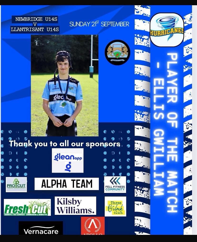 Man of the match today was @ellisgwilliam2 , what a shift this young man put in today 💪