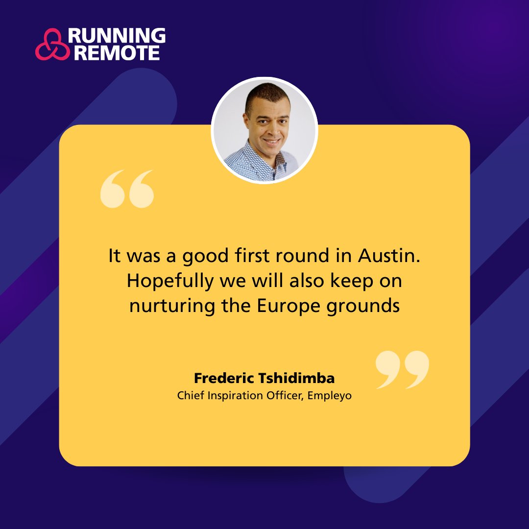 RunningRemote's tweet image. Remote work isn’t bound by geography.

Running Remote may take the stage in Austin, but the conversations ripple out globally.

Join us in Austin for Running Remote 2026 → bit.ly/4mu3HLN