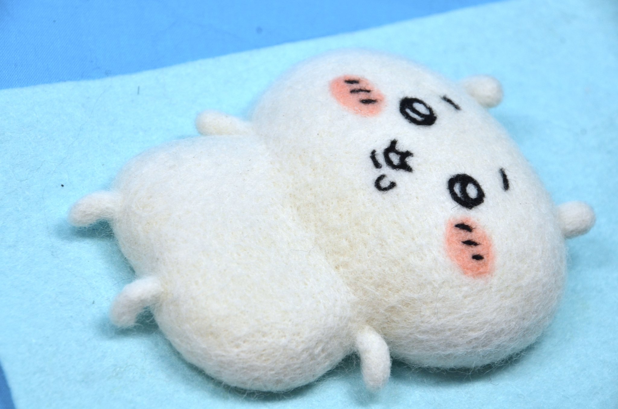 【✽確認用✽】レトロブルーのくまさん✽羊毛フェルト ✽確認用✽】レトロブルーのくまさん✽羊毛フェルト H441-614