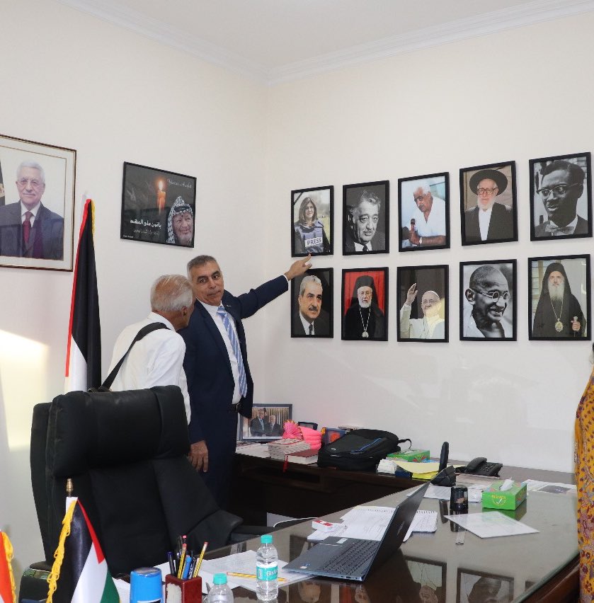 rakhitripathi's tweet image. Last week, we were invited by H.E. Abdallah M. Abu Shawesh, Ambassador of Palestine. The moment we entered, he embraced my father Prof VK Tripathi, with such warmth and affection. His eyes turned moist as he said, “We need humanity.” It was a deeply emotional moment. ❤️