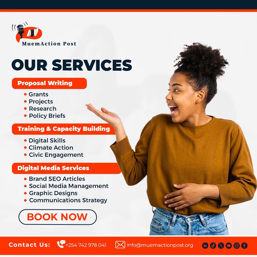 MuemAction Post (@muemactionpost) on Twitter photo <a href="/MuemActionPost/">MuemAction Post</a> delivers high-quality professional services to enhance your impact. Connect with us today to schedule a booking at +254742978041. <a href="/MuemActionPost/">MuemAction Post</a> delivers high-quality professional services to enhance your impact. Connect with us today to schedule a booking at +254742978041.