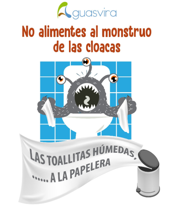 ¡Planta cara al monstruo de las toallitas!👹
Las toallitas en el inodoro son un problemón provocando obstrucciones y daños medioambientales. Ayuda a proteger el ecosistema.♻️
Las toallitas siempre en la papelera.
#AguasviraContigo