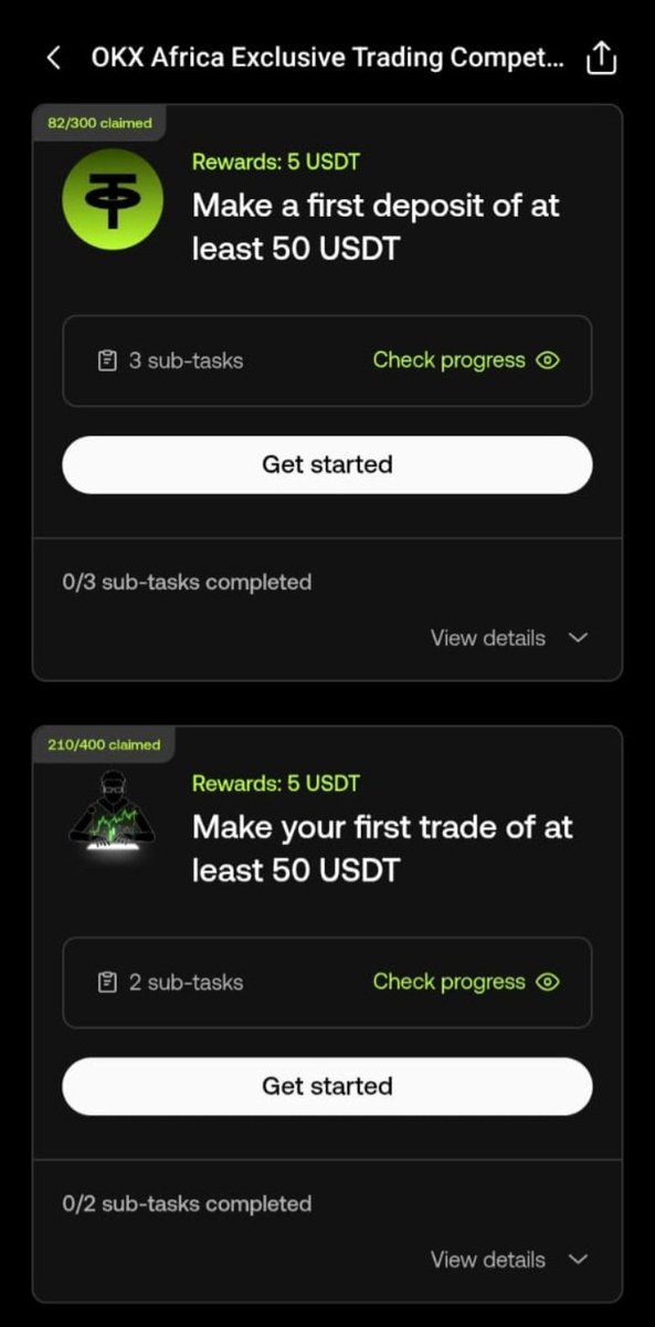 Okx Africa got rewards for new users $25
okx.com/join/39577901
Code : 39577901
Use my link so you can get the $15 trading  bonus too to kicksrats your trading journey in OKX
<a href="/okx/">OKX</a> <a href="/okxafrica/">OKX Africa</a>