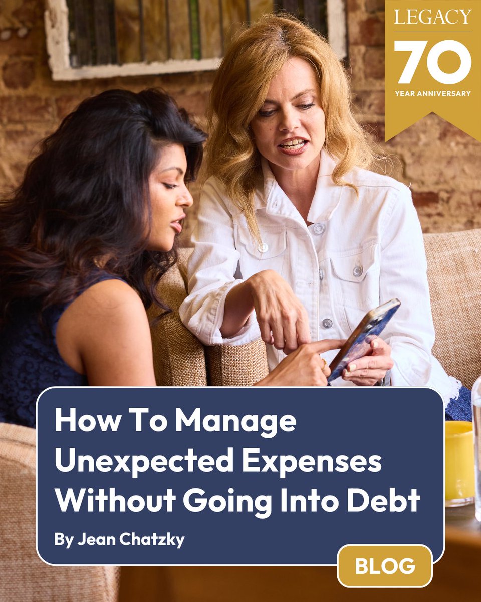 LegacyCU's tweet image. Unexpected expenses are a part of life, no matter how much we plan. Being prepared to weather those unexpected moments can make all the difference. Dive into this weeks blog to learn more: legacycreditunion.com/learn/how-to-m…