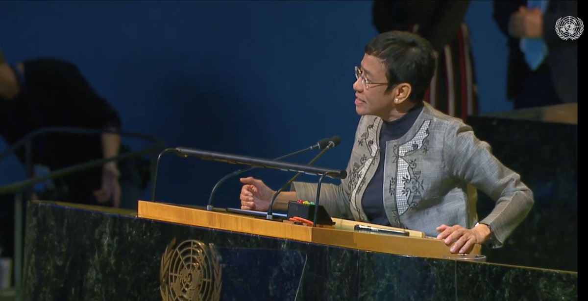 thefuturesoc's tweet photo. The Call was announced today at the UN General Assembly by Nobel Peace Prize @mariaressa where she urged governments to define what AI should never be allowed to do
#AIRedLines https://t.co/PCe6tFBd1c