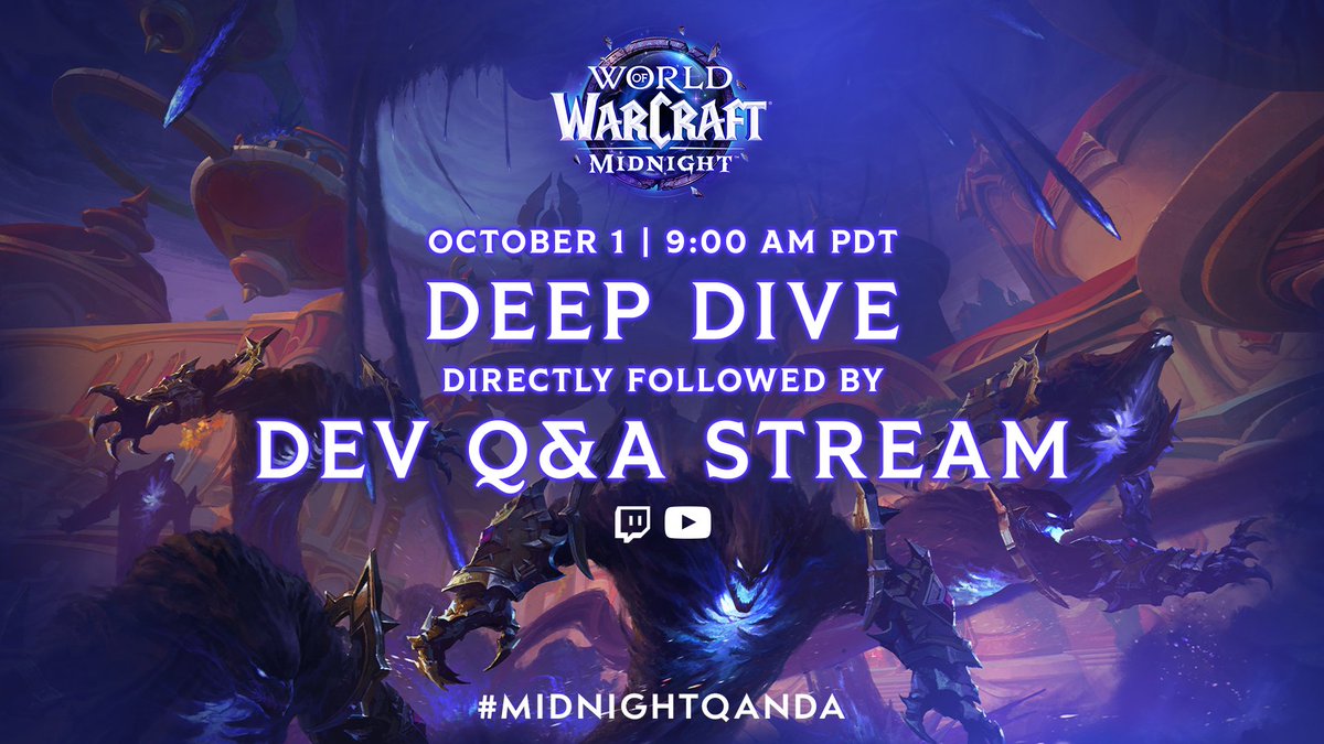 Have questions about Midnight? We’ve got answers.

📅 October 1st - Live on Twitch &amp; YouTube

Join the conversation with #MidnightQandA
