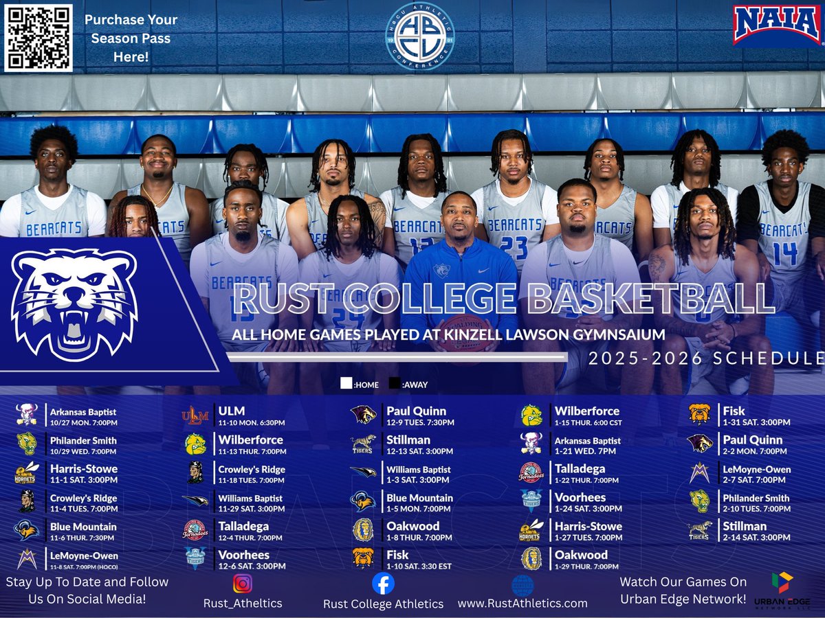 Our 2025-26 schedule! Come out to support! <a href="/NAIAHoopsReport/">NAIA Hoops Report</a> <a href="/CascadeHoopTalk/">Cascade Hoops Talk</a> <a href="/HBCUAC/">HBCU Athletic Conference</a> <a href="/UrbanEdgeNet/">Urban Edge Network</a>