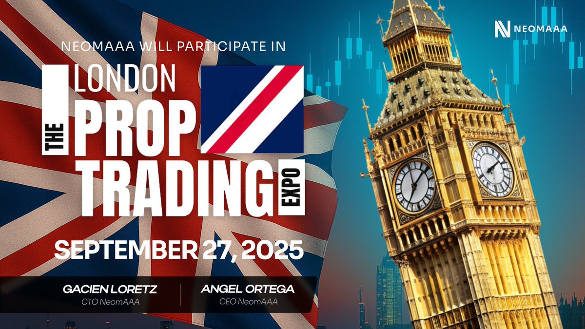 ✨ NeomAAA at London’s 1st Prop Trading Expo – Sept 27, 2025 🎯
👔 Represented by CEO Angel Ortega &amp; CTO Gacien Loretz.
🎤 Keynote: “How to not get Breached” by Gacien Loretz.
🔗 shorturl.at/FtT1r
🔗 proptradingexpo.com