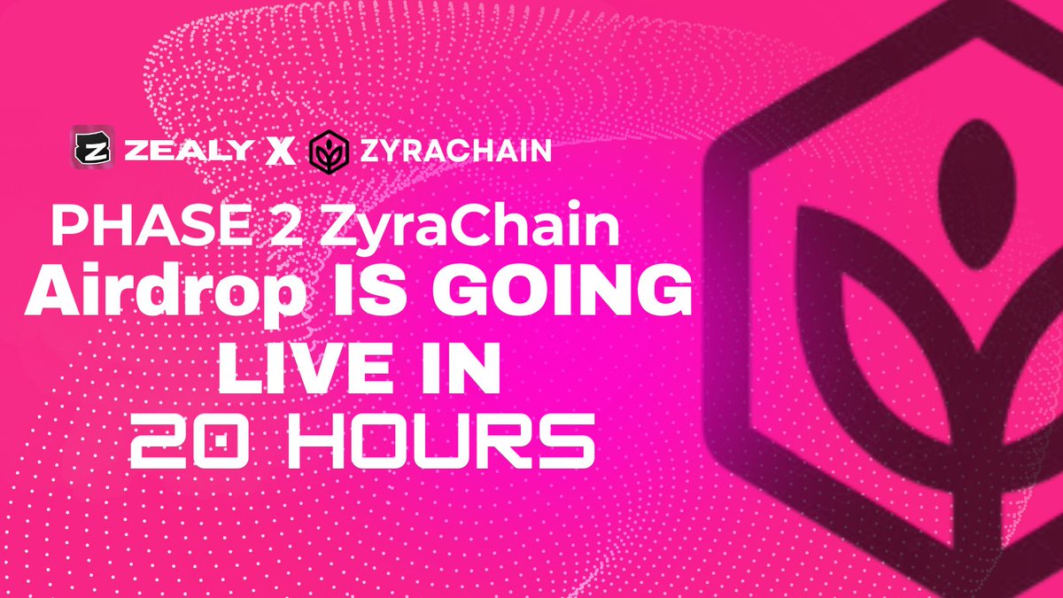 Due to some unforeseen circumstances we have lost access to our first Zealy Campaign but worry not we have come up with a solution for our new and early users.

Phase 2 of ZyraChain is going Live Tomorrow, more quests, more rewards, more ways to climb the leaderboard.🚀

For our