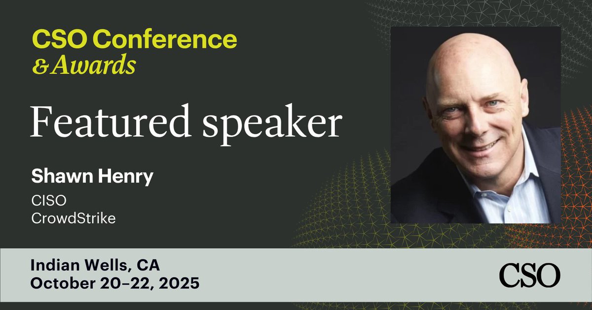 Foundry (@foundryidg) on Twitter photo Shawn Henry, CrowdStrike exec & FBI veteran, joins the 2025 CSO Hall of Fame. 🏆
He’s sharing how nation-states like North Korea exploit hiring blind spots—& what your org needs to do about it.
Don’t miss it. Oct 20–22 → ow.ly/3CO450X0mlE
#CSOConference #Cybersecurity Shawn Henry, CrowdStrike exec & FBI veteran, joins the 2025 CSO Hall of Fame. 🏆
He’s sharing how nation-states like North Korea exploit hiring blind spots—& what your org needs to do about it.
Don’t miss it. Oct 20–22 → ow.ly/3CO450X0mlE
#CSOConference #Cybersecurity