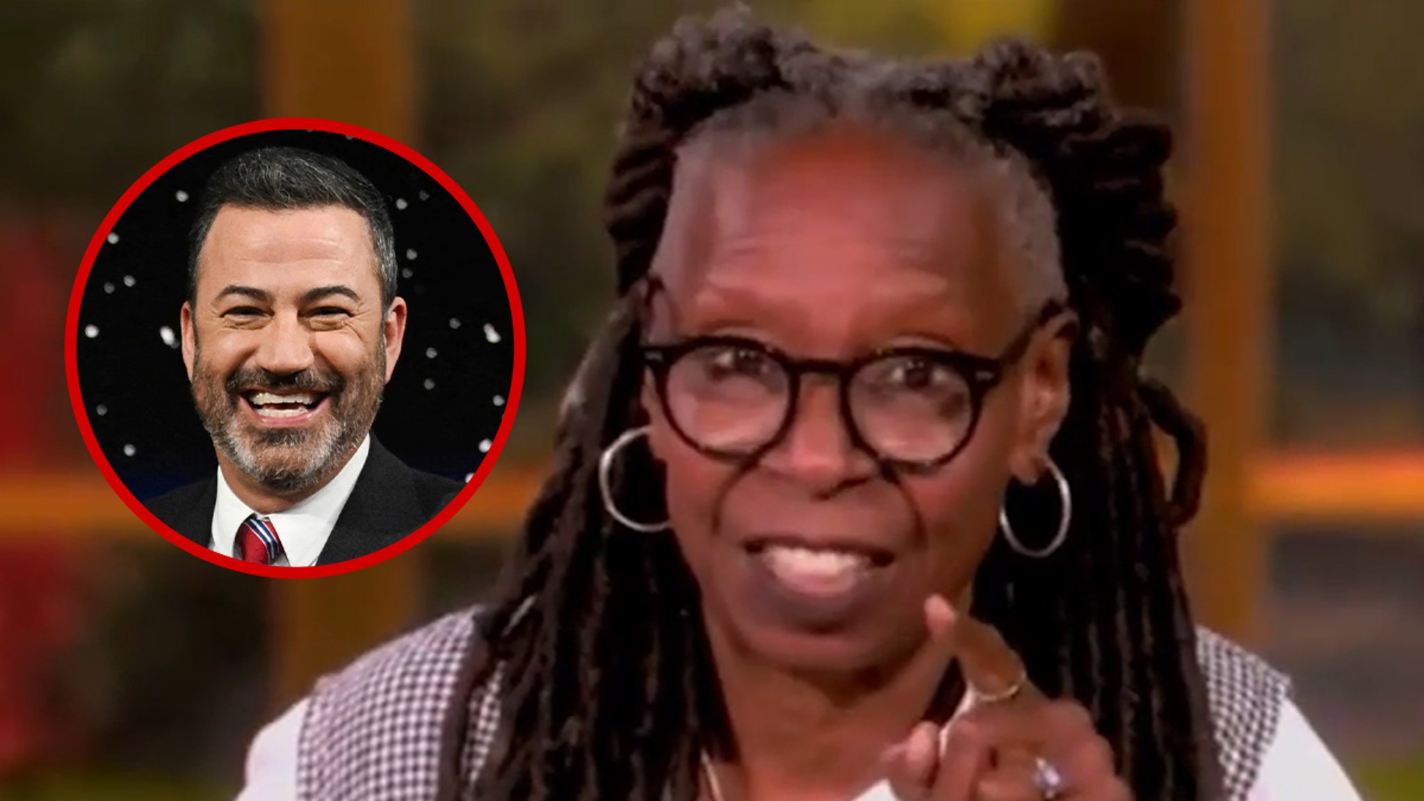 TMZ on X: "Whoopi Goldberg set the record straight on "The View" ... making it clear that the show was NOT silenced when it came to talking about Jimmy Kimmel's suspension. Watch