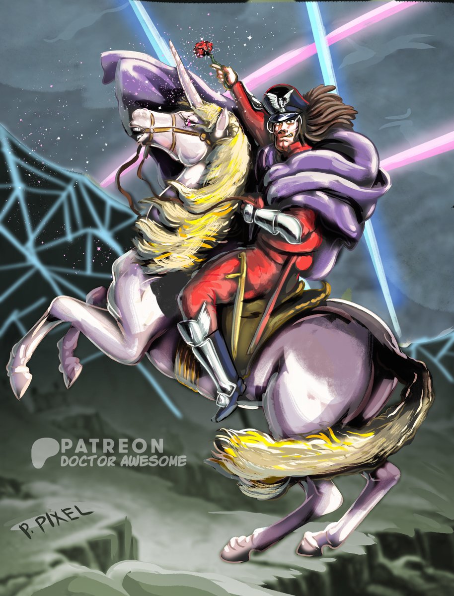 Retrostation Comm 7: A Painting of a Tuesday
This was done in 4 hours for a total price of 65 Bucks

#Homage #Streetfighter #MBison #Vega #BisononHorsePainting

------------

Join the Patty for as little as a tip, the link is pinned at the top