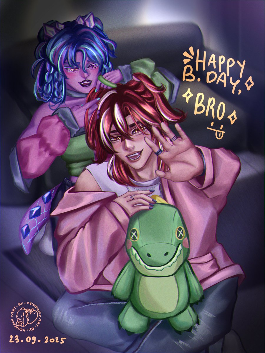 Me putting Bro's hair in twintail bcz his hair lomng and he cute :p✨️

🎂 Happy Birthday, Bro. Wow ur gettin old :p🤟🏻
#CaineDayOut #harristhetic