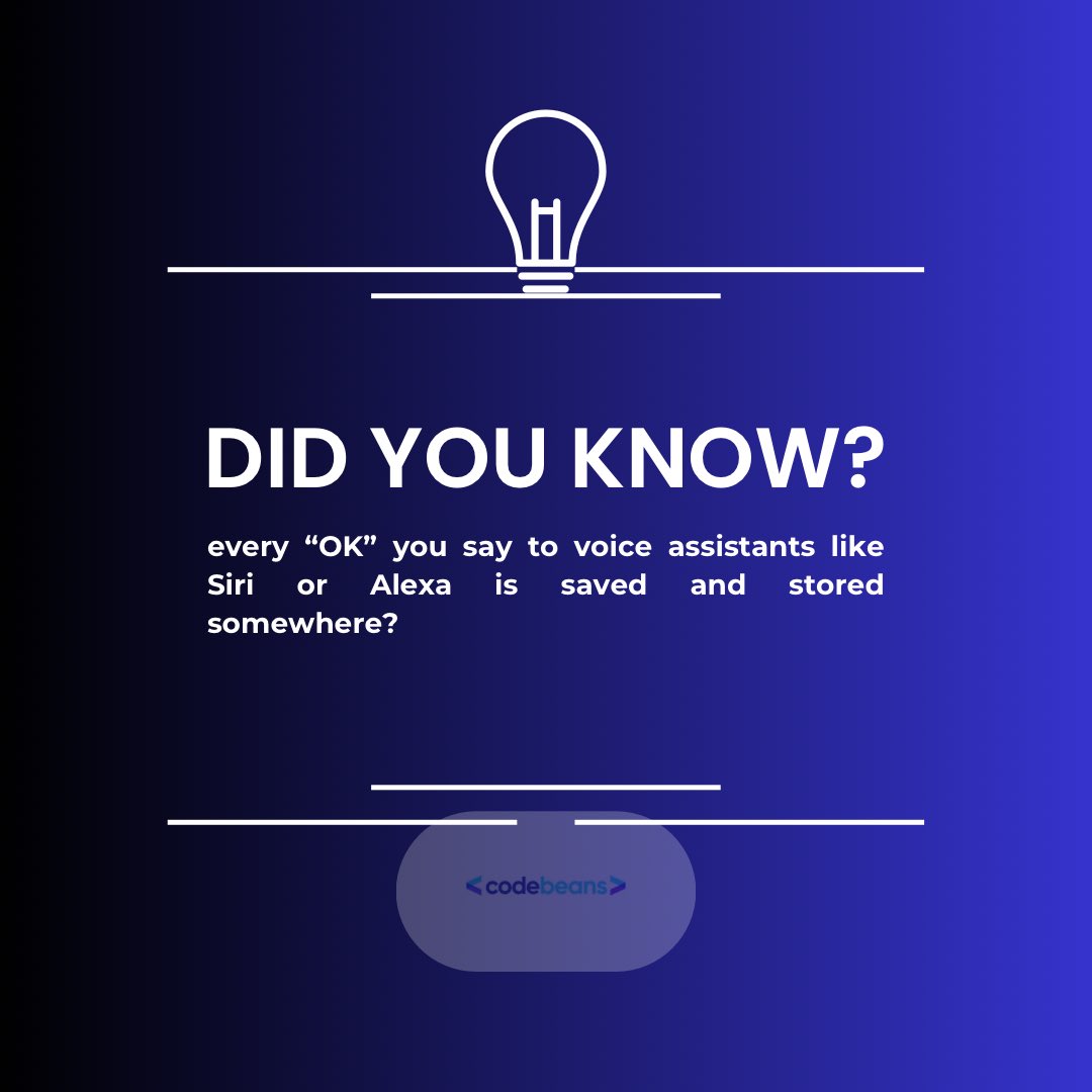 _codebeans's tweet image. Every time you say ‘OK’ to Siri or Alexa… just know it’s chilling somewhere in a database. Your voice got a permanent address now
#TechFacts #DidYouKnow #DigitalAge #AlexaKnows #SiriSecrets #techhumor
