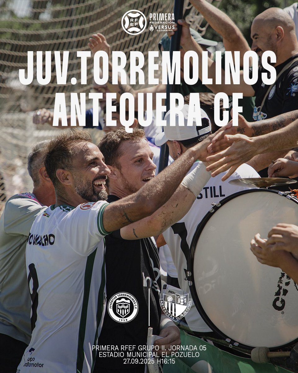 ⏭️ 𝗣𝗥𝗢́𝗫𝗜𝗠𝗢 𝗣𝗔𝗥𝗧𝗜𝗗𝗢

🏆 Jornada 5 - Primera Federación - G2
🆚 <a href="/AntequeraCF/">Antequera C. F.</a> 
🏟️ El Pozuelo
📅 Sábado, 27 de septiembre 
🕒 16:15h
🎟️ Entradas online disponibles: jtorremolinoscf.clibomanager.com/club/0facbbed-…