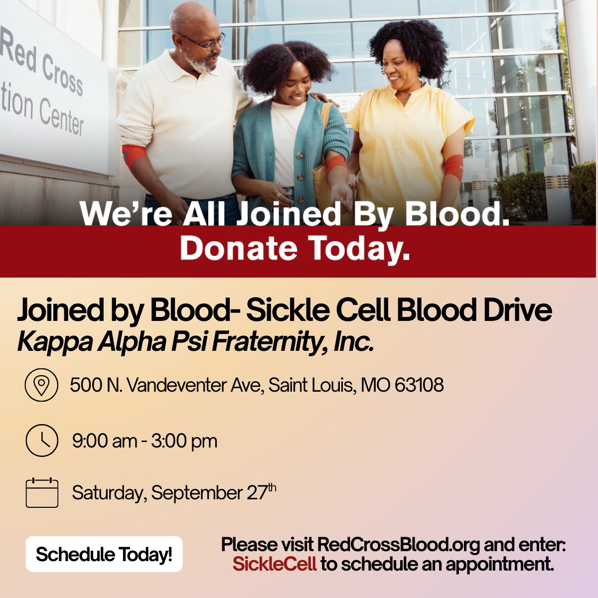 Your blood helps save lives! ❤️ We’d like to thank you for coming to give at this blood drive and helping meet the urgent need for blood in the Black community. Come give blood and get a $20 Amazon Gift Card by email.
#sicklecell #sicklecellawarenessmonth