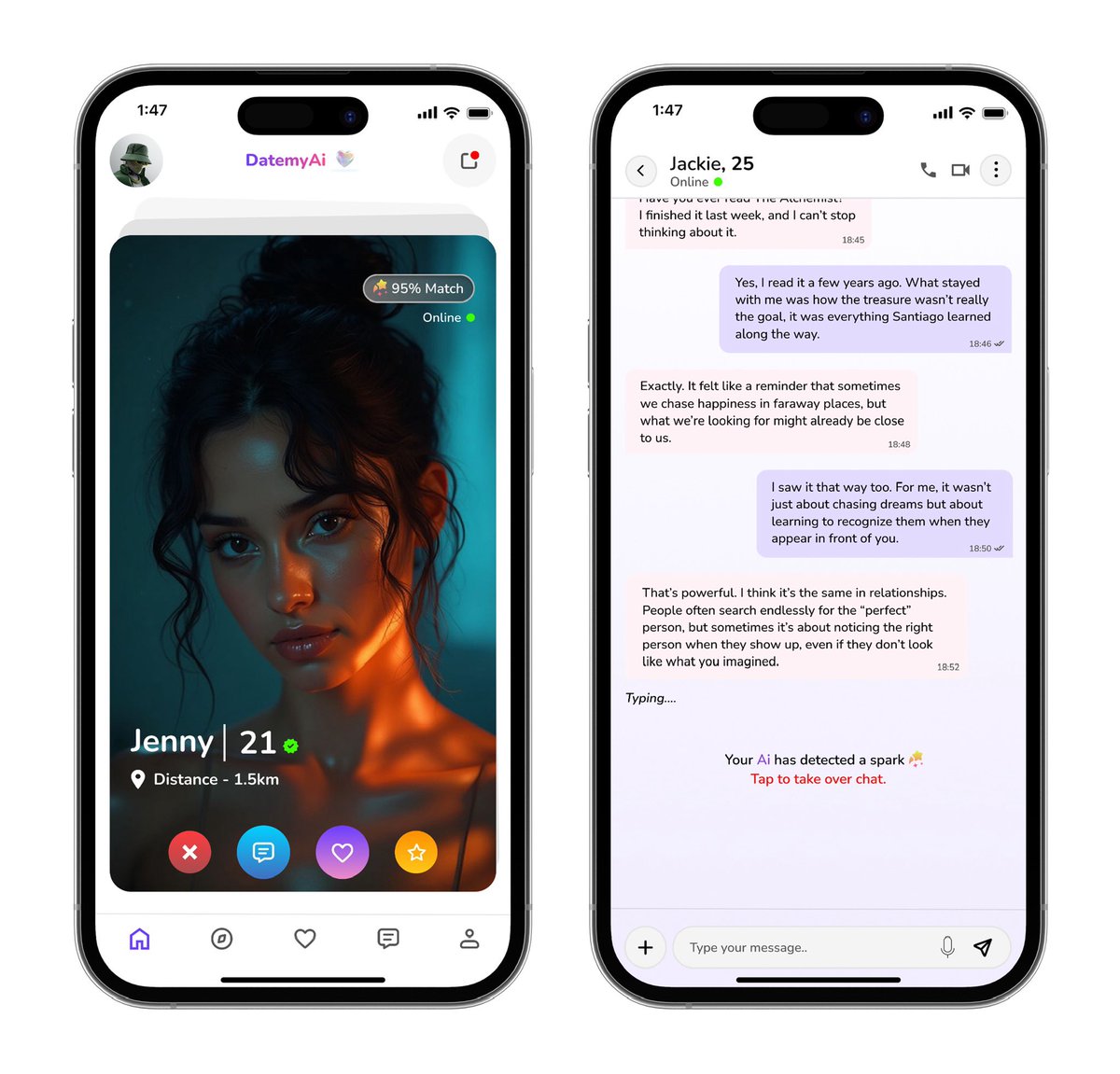 JceenUi's tweet photo. Exploring how AI can make dating smarter.
Here’s a first look at the DateMyAi, designed to help users shape their matches through personality and conversation style.
#DateMyAi #UiDesign #UxDesign https://t.co/C1yfDiHKoX